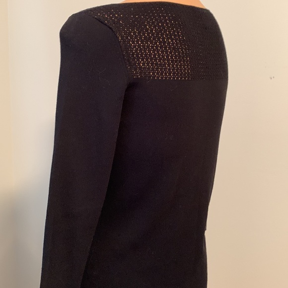 ANN TAYLOR BLACK SWEATER TOP KNIT S - Picture 3 of 4